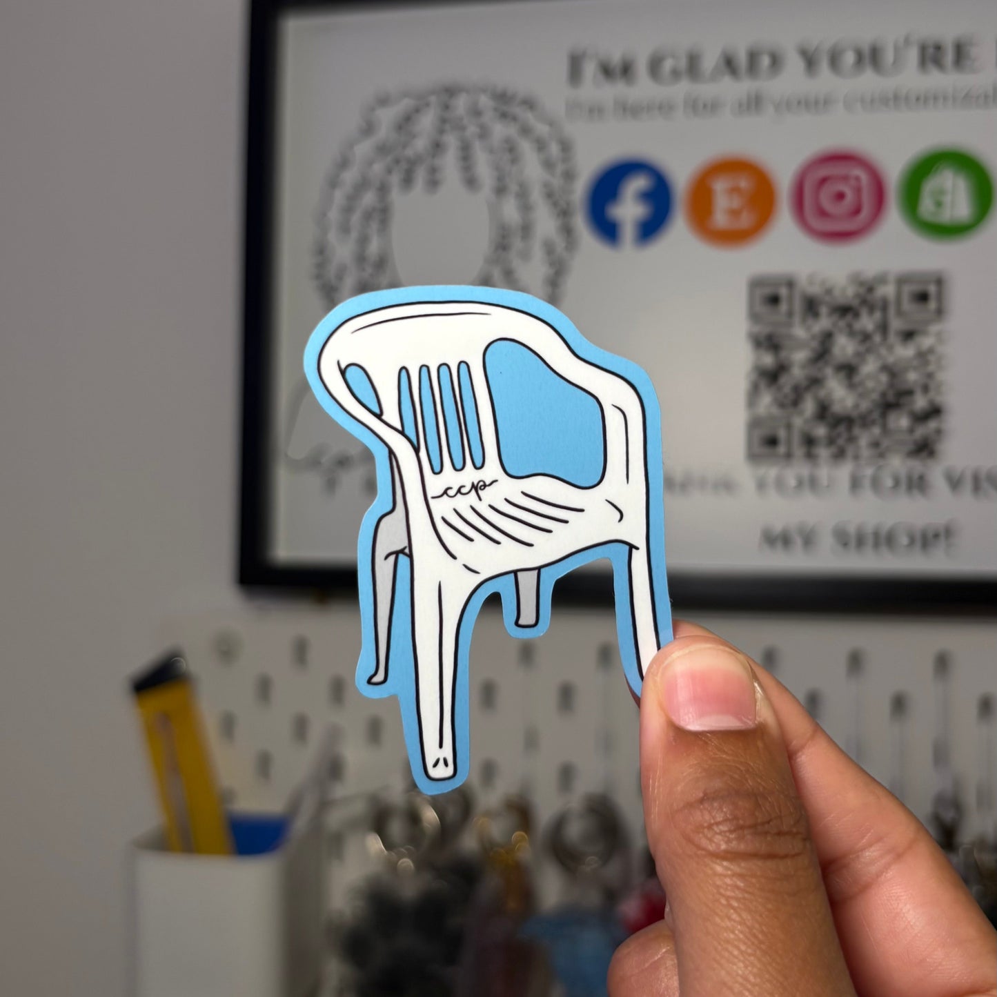 La silla del patio Sticker