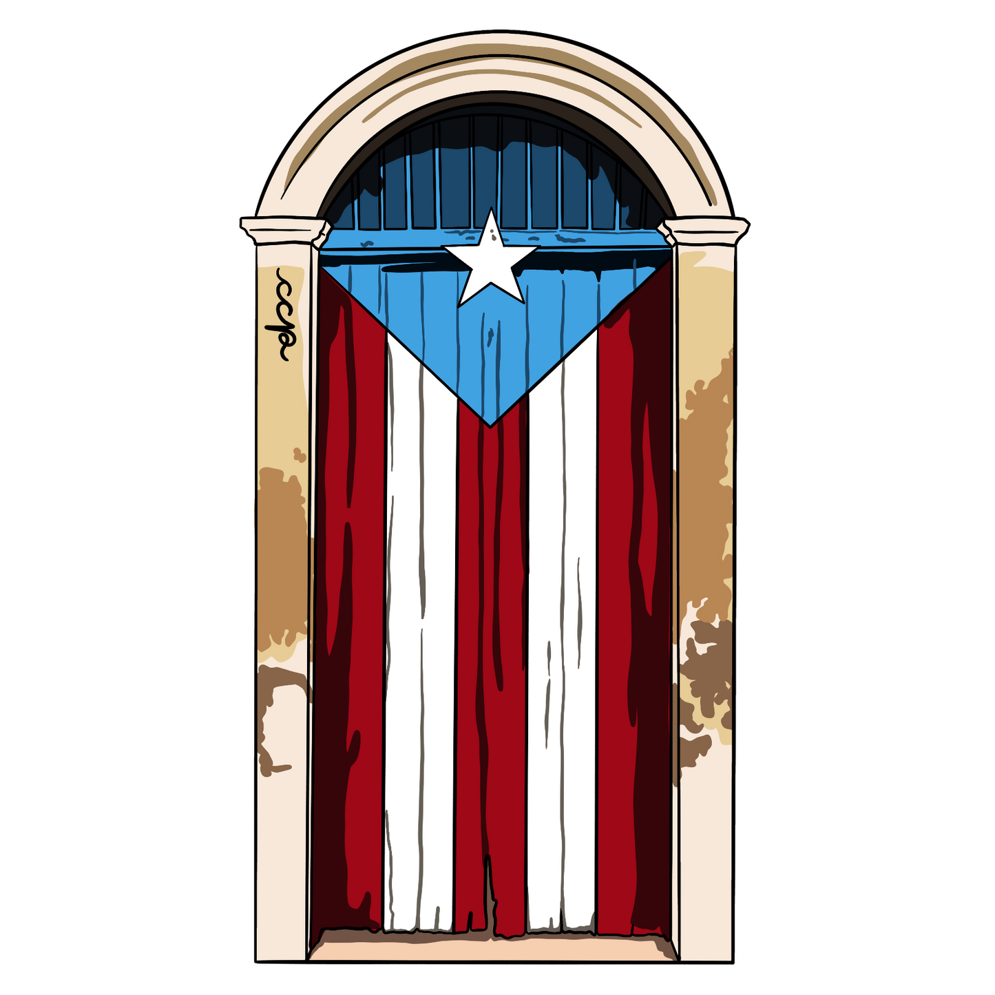 Puerta PR Sticker
