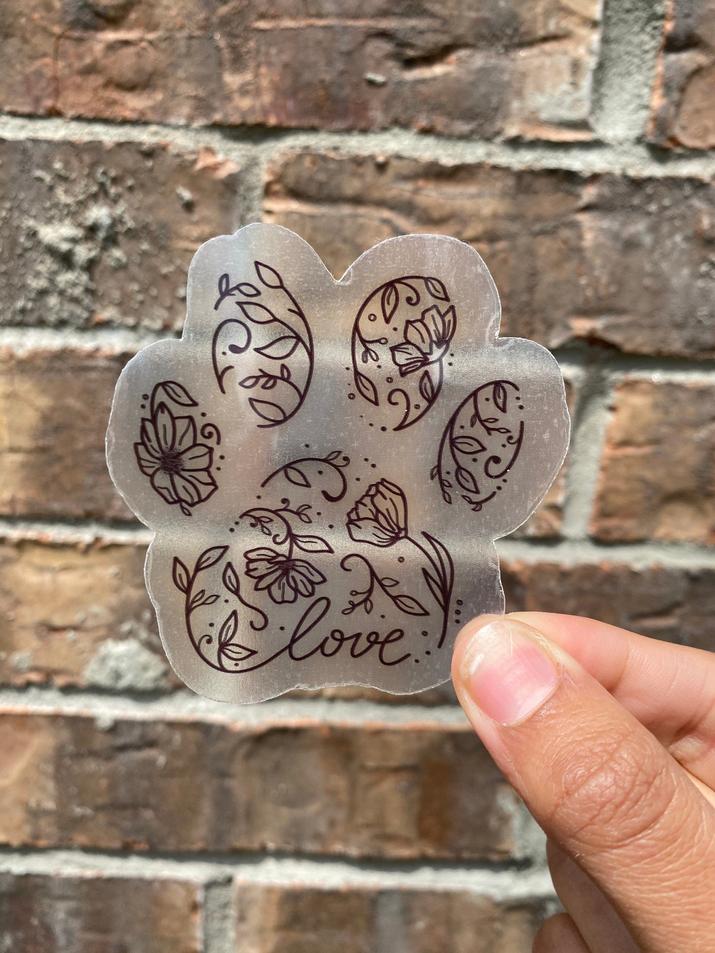 Floral Dog Paw sticker