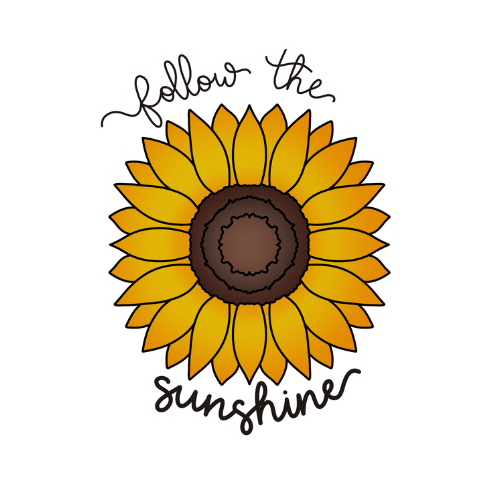 Sunflower “follow the sunshine” Sticker