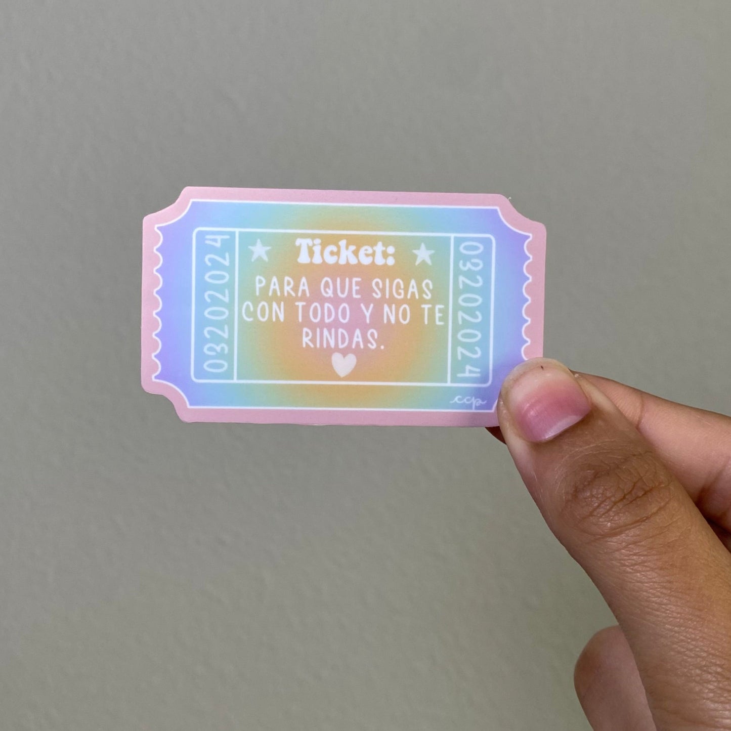 Ticket “Para que puedas con todo” Sticker