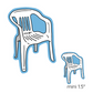 La silla del patio Sticker
