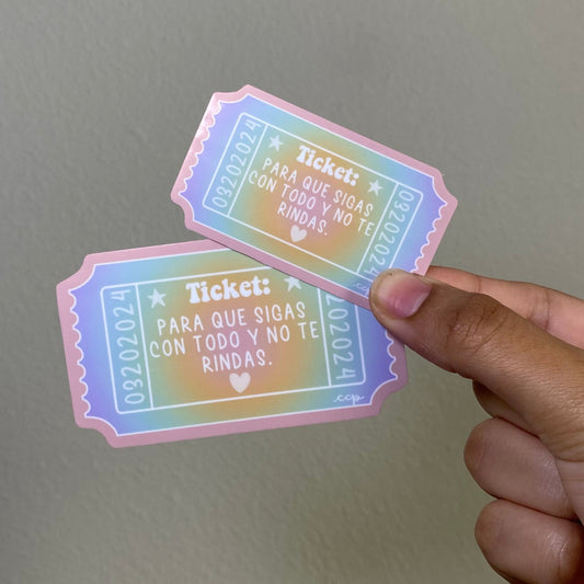 Ticket “Para que puedas con todo” Sticker
