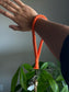 Orange Macrame Wrist Keychain