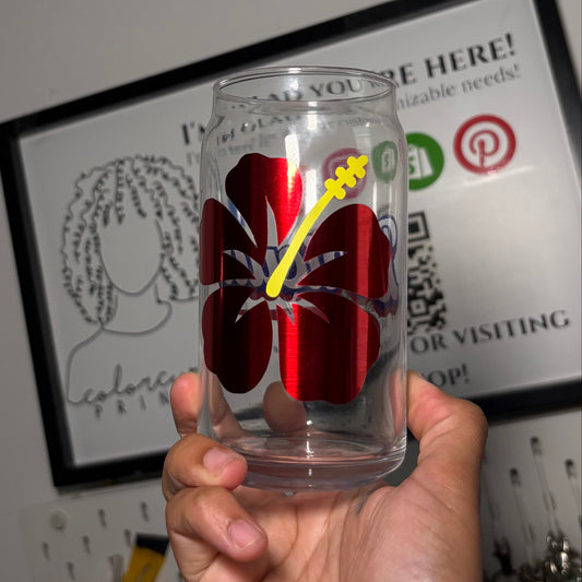 Boricua Can Glass