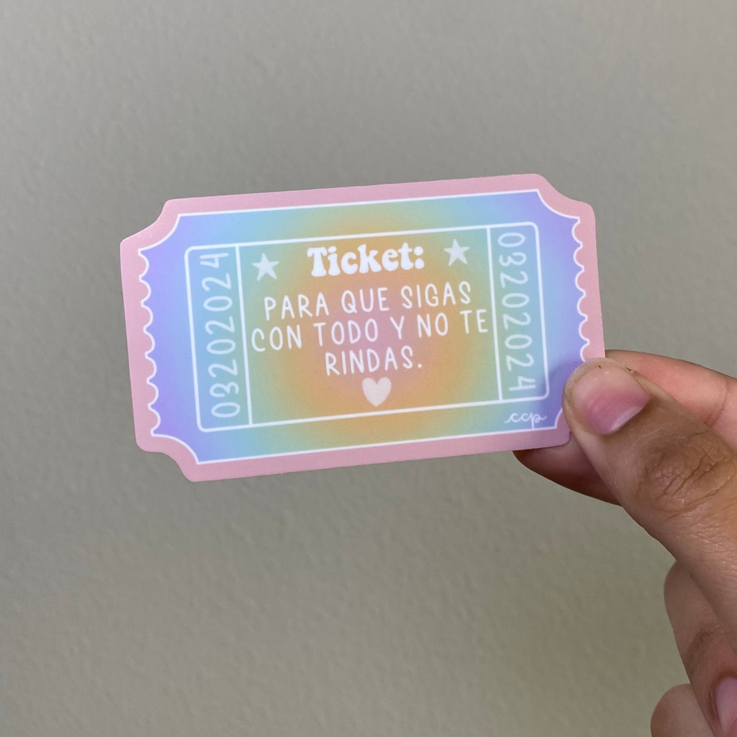 Ticket “Para que puedas con todo” Sticker