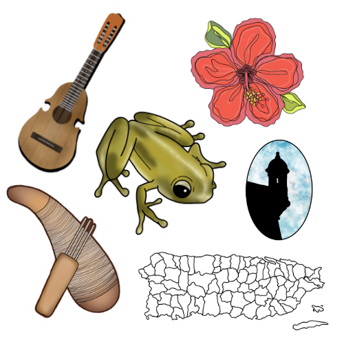 Puerto Rico 6pk sticker bundle – ColorCurlsPrints