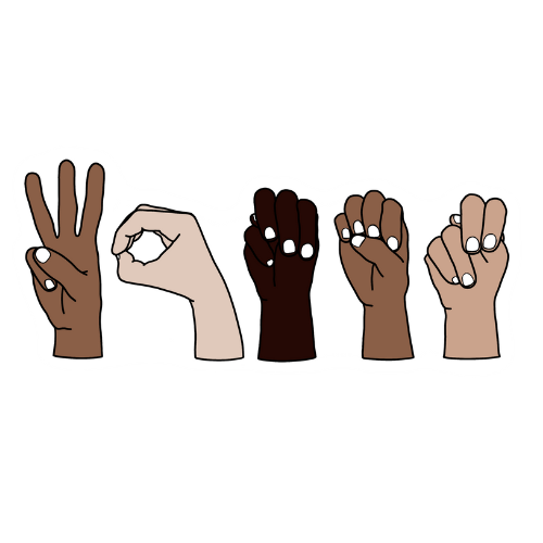 Women sign language sticker
