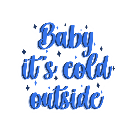 Bebé hace frío afuera pegatina