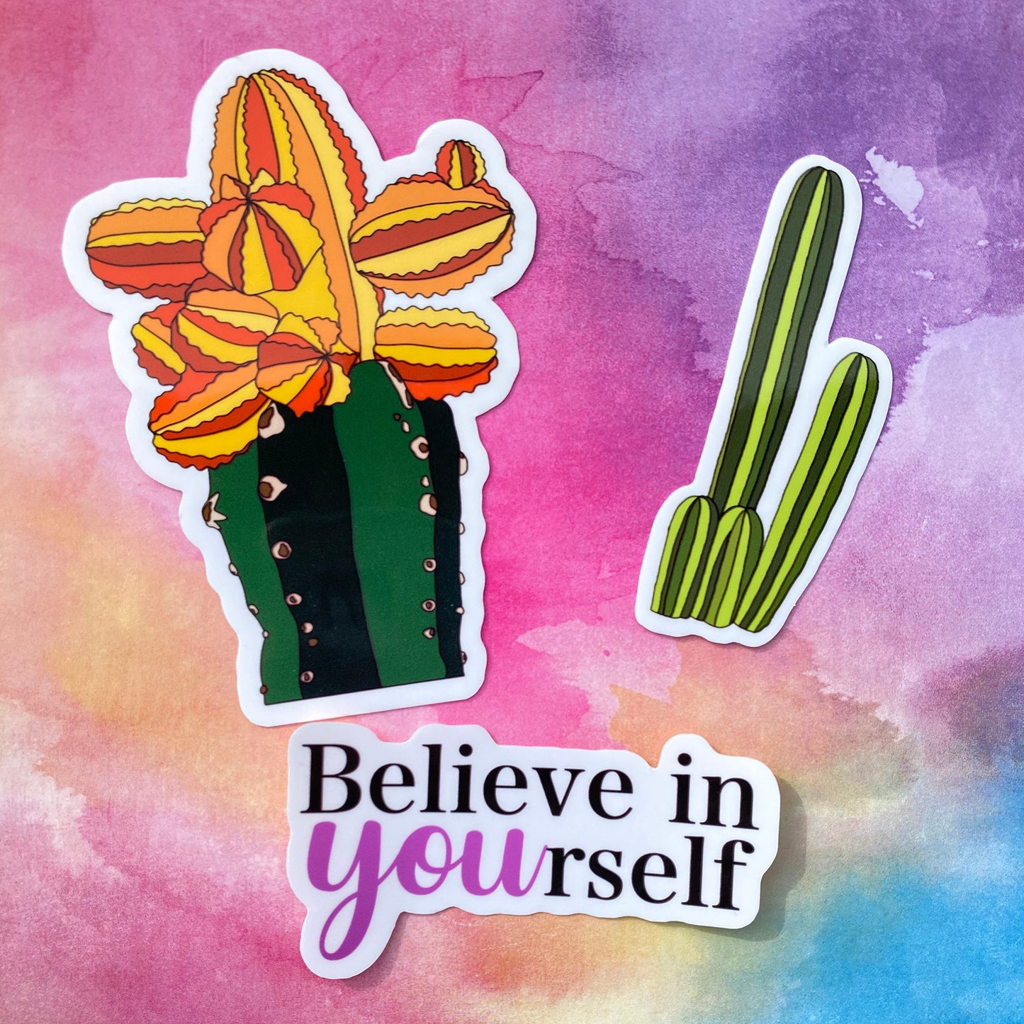 Flowered Cactus Sticker