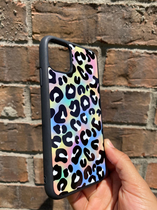 Estuche colorido con estampado de leopardo | caso del iPhone | Caso colorido | Caso de leopardo | caso de estampado animal