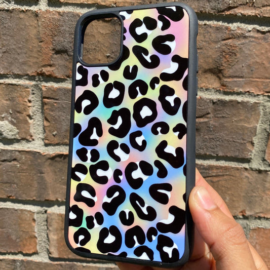 Estuche colorido con estampado de leopardo | caso del iPhone | Caso colorido | Caso de leopardo | caso de estampado animal