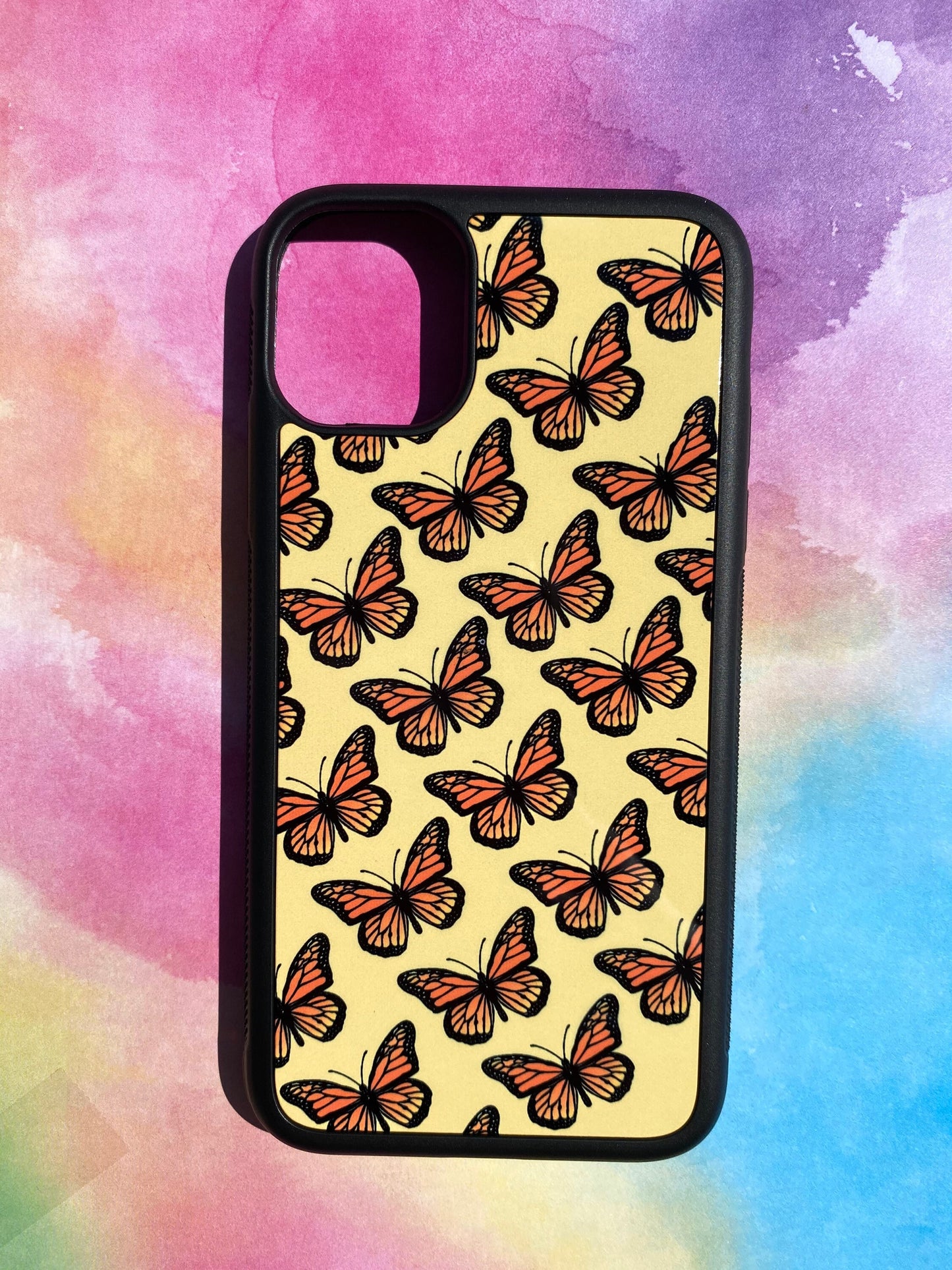 Butterfly Case | Yellow background case | iPhone case | Funda de mariposas | Mariposa case