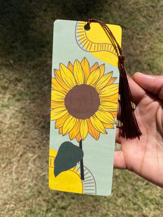 Sunflower bookmark | Marcador de libro de girasol | Bookmarks