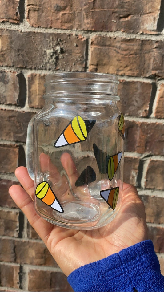 Taza de vidrio de maíz dulce
