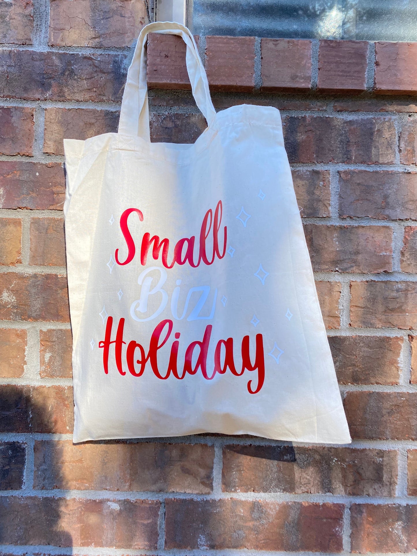 Small Biz Holiday tote Bag | Bolso de tela de Pequeño Negocio | Small business Tote bag | Textile Tote Bag