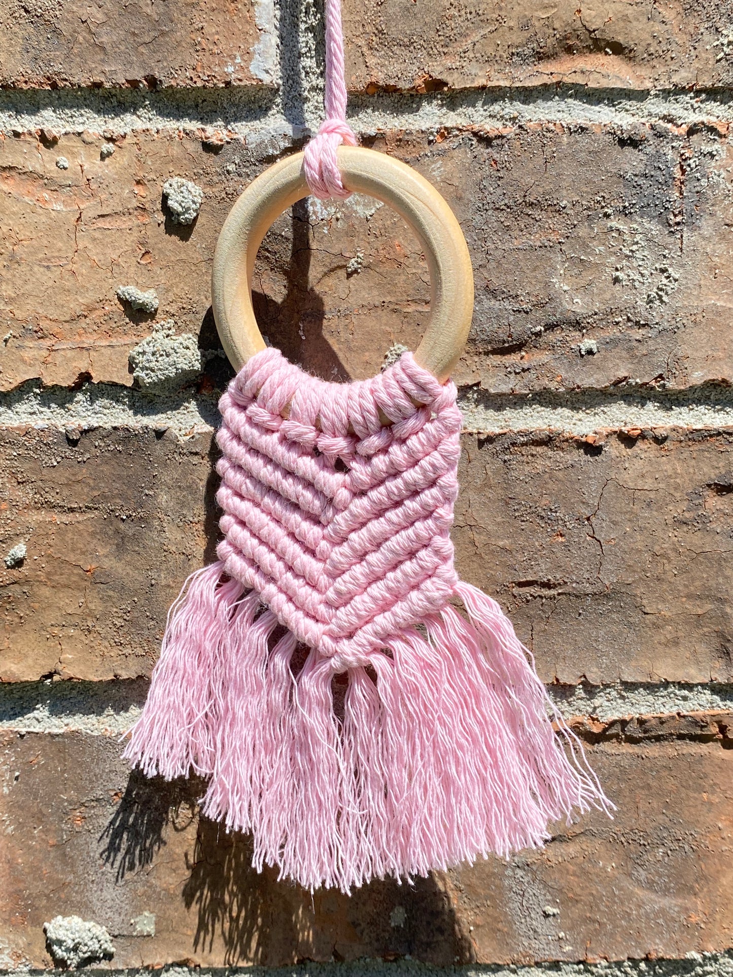 Pink Macrame Charm