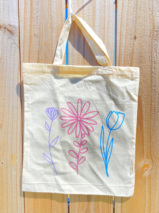 Spring Flowers Tote Bag | Flowers Tote Bag | Spring Tote | Tote Bag