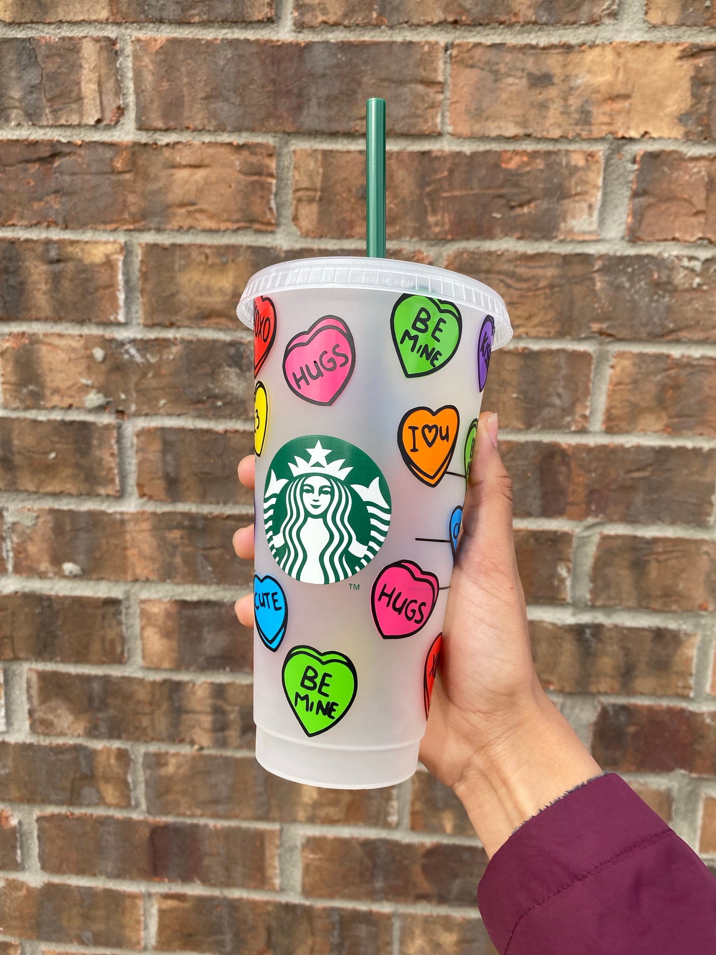 Colorful Hearts Starbucks Venti Cup