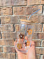 Rose Gold Daisies Can Glass